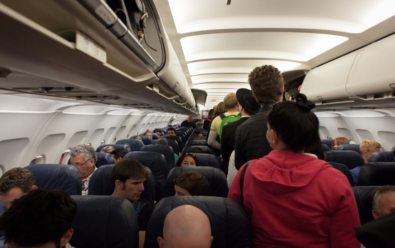 Imagem interna de um Avião
